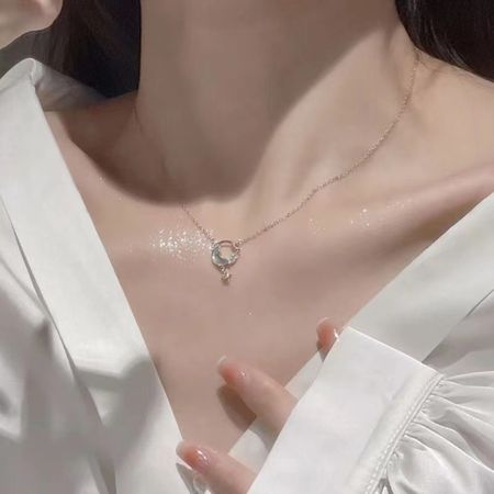 Star Moon Necklace Women's Light Luxury Niche Design Clavicle Necklace